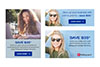 Banner ads with young woman and the text Future's so bright